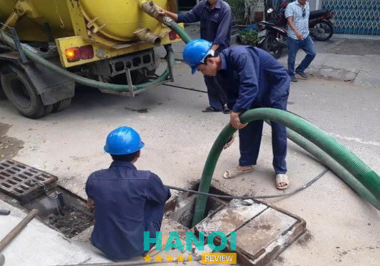 dịch vụ hút hầm cầu ở H. Sóc Sơn của Công ty Hút bể phốt Bình Minh