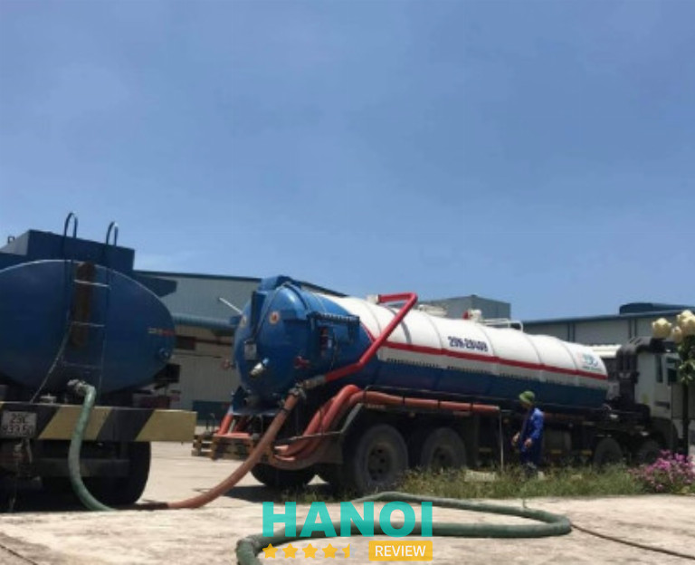 Dịch vụ hút hầm cầu tại H. Thạch Thất của công ty Thăng Long Envico