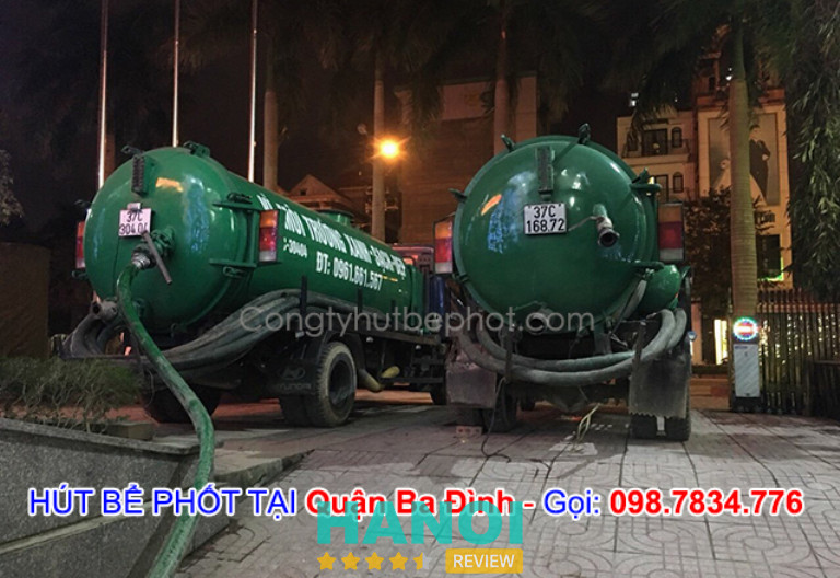 Công ty Hút Bể Phốt Đức Yên là địa chỉ cung cấp dịch vụ hút bể phốt tại quận Ba Đình uy tín