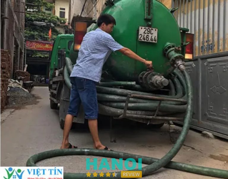 dịch vụ hút hầm cầu tại Đống Đa của Công ty TNHH Xây dựng Vệ sinh Môi trường Xanh Việt Tín