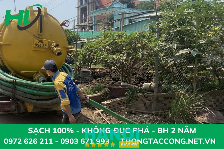 Dịch vụ hút hầm cầu ở quận Thanh Xuân của công ty Hút Bể Phốt Hoàng Long