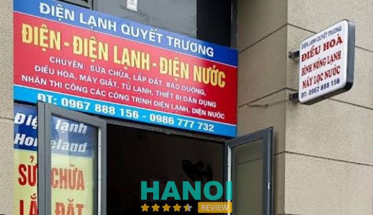 Điện Lạnh Quyết Trương vệ sinh điều hòa ở quận Long Biên