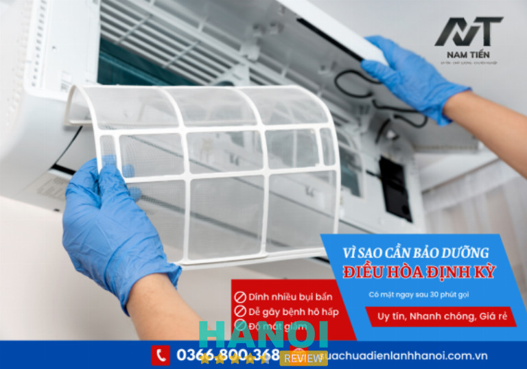 Vệ sinh điều hòa định kỳ tại Điện Lạnh Nam Tiến