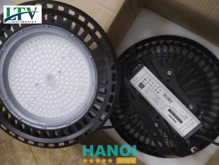 Đèn LED Highbay UFO LTV sử dụng chip nguồn Philips cao cấp (Ảnh thực tế sản phẩm)