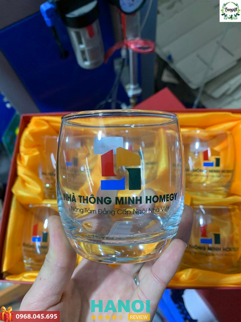 Xưởng in cốc thủy tinh Fungift – H. Thanh Oai