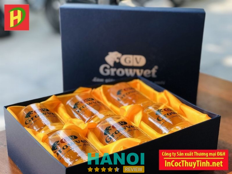 In cốc thủy tinh Đ&H – Hoàng Mai