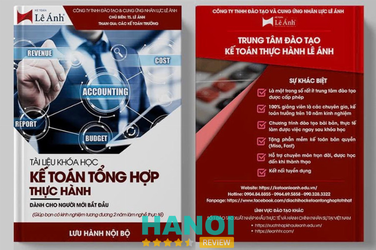 Tài liệu thực hành được cung cấp miễn phí cho học viên tham gia khóa học kế toán tổng hợp thực hành tại Kế toán Lê Ánh.