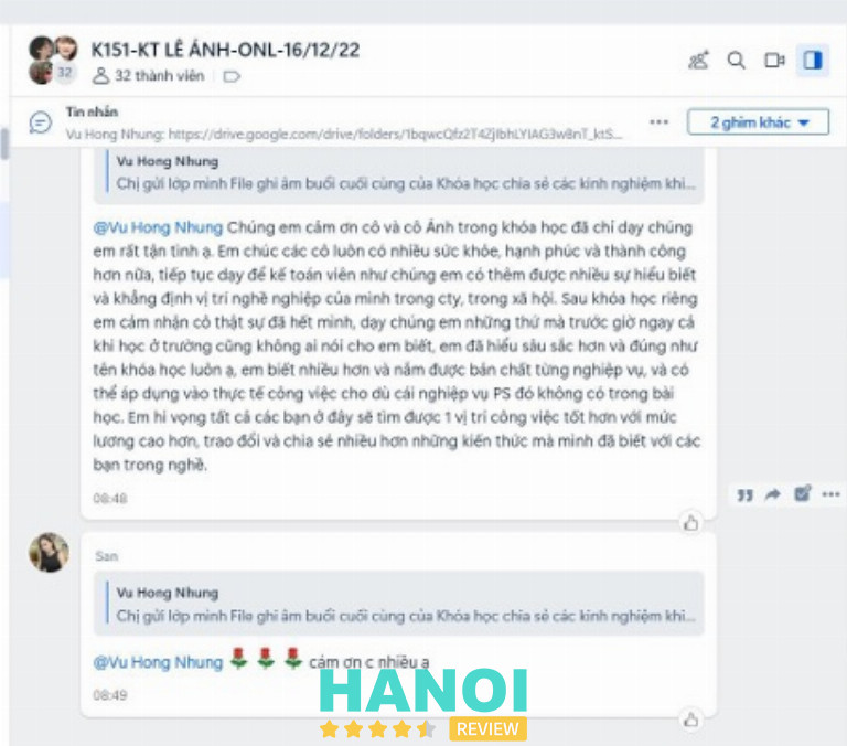 Khóa học kế toán tại Hà Nội – Review thực tế kế toán Lê Ánh