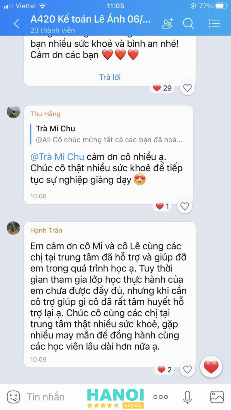 Khóa học kế toán tại Hà Nội – Review thực tế kế toán Lê Ánh