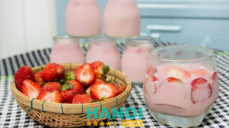 sữa chua dâu tây tại Hà Nội