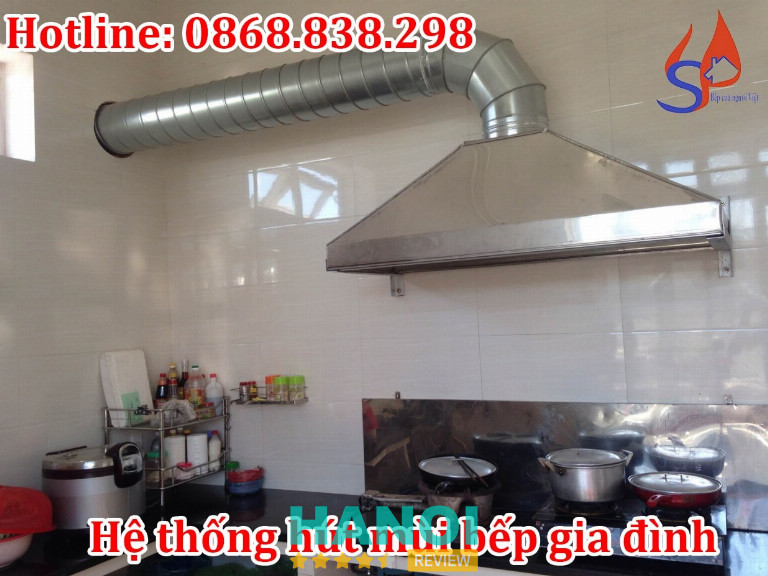 Bếp Sinpo thi công lắp đặt máy hút mùi ở Hà Nội