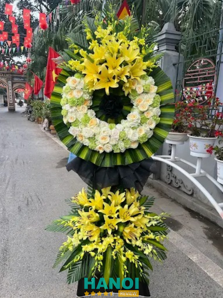 hoa viếng chia buồn đám tang ở Hoài Đức