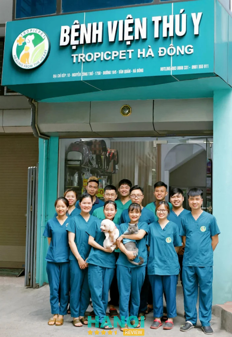 Bài viết đánh giá về Bệnh Viện Thú Y Tropicpet: 175B Đường 19/5, P. Hà Đông