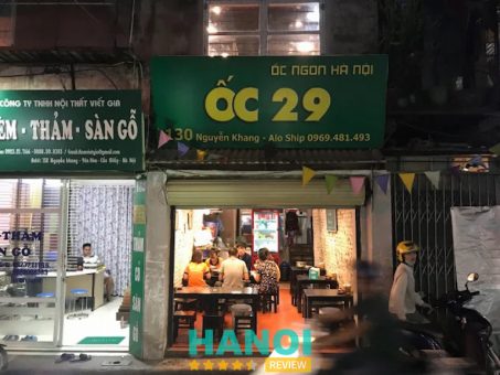 Bài viết đánh giá về Quán Ốc 29: 130 Nguyễn Khang, Yên Hoà, Cầu Giấy