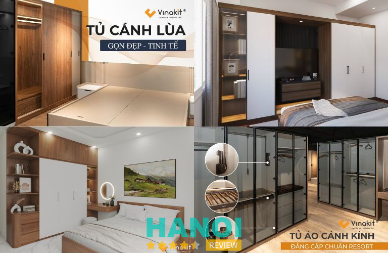Mẫu tủ quần áo phổ biến của Vinakit