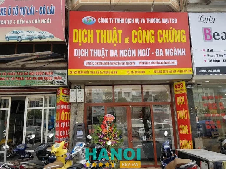 Dịch thuật - Công chứng T&Đ - 453 Trần Khát Chân