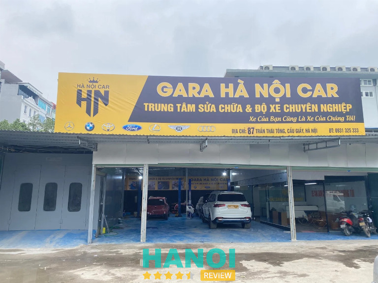 Bài viết đánh giá về Gara ô tô HaNoiCar: 87 Trần Thái Tông, P. Cầu Giấy, Hà Nội