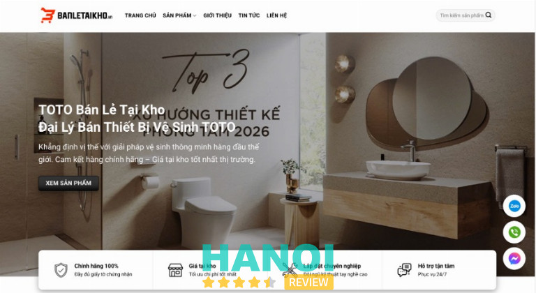 TOTO Bán Lẻ Tại Kho