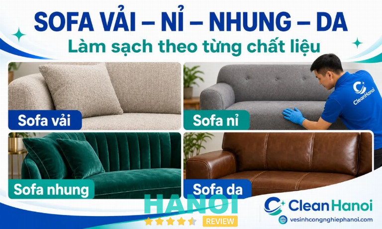 cleanhanoi giặt ghế sofa