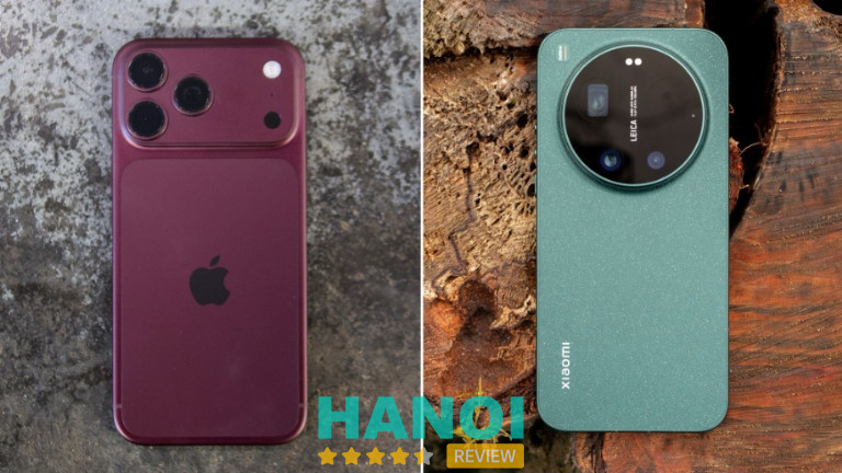 iPhone 18 Pro Max màu Đỏ Burgundy (trái) và Xiaomi 17 Ultra (phải). Ảnh: Expert Reviews, Amateur Photographer