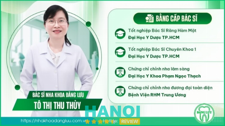 BS.CKI Tô Thị Thu Thủy chuyên sâu chỉnh nha Invisalign, sở hữu nhiều chứng chỉ đào tạo trong và ngoài nước