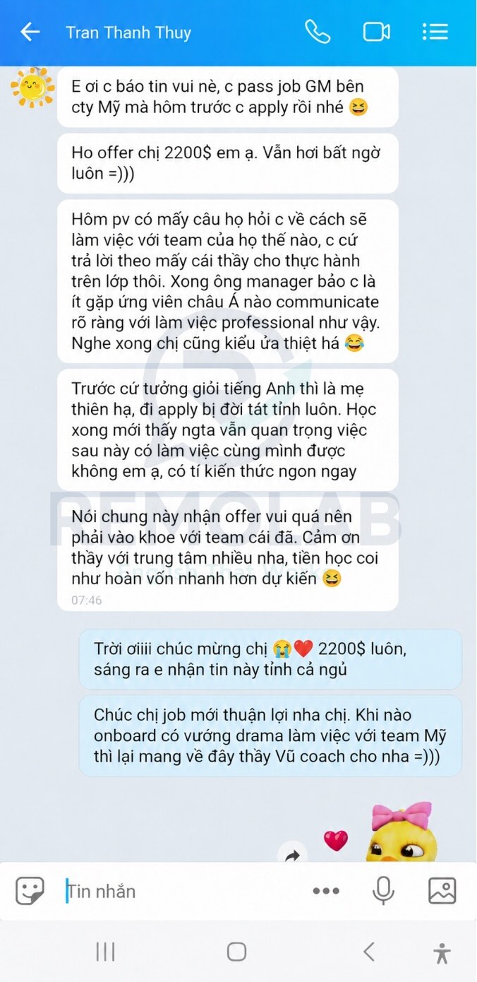 REMOLAB: Tiếng Anh Tác nghiệp dành cho người làm việc trong môi trường quốc tế